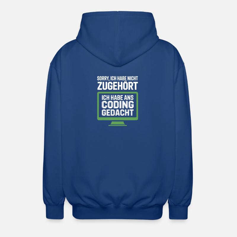 Codage : Penser au lieu d’appartenir - Veste à capuche unisexe - bleu royal