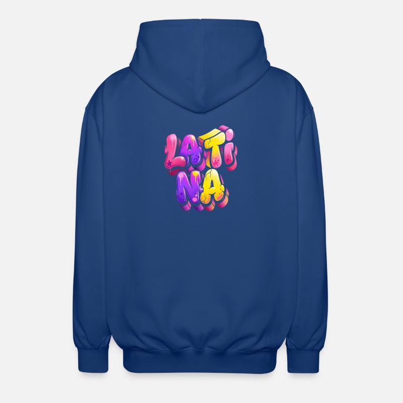 Dégradé de lettrage de graffiti néon - Veste à capuche unisexe - bleu royal
