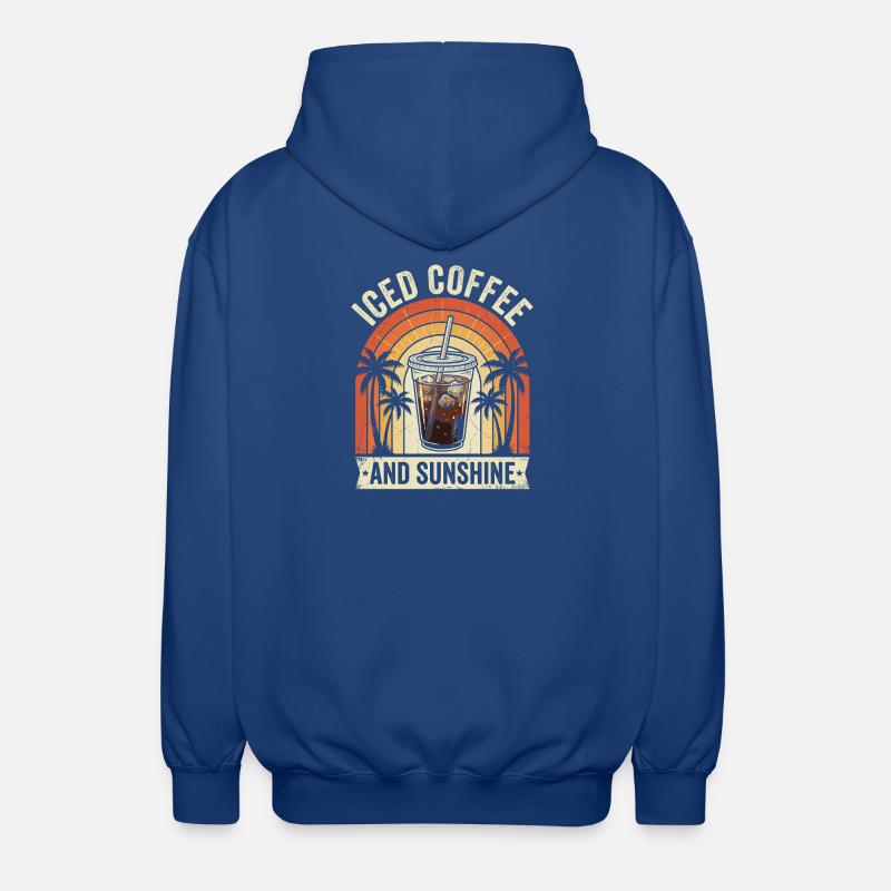 Café glacé et soleil - Veste à capuche unisexe - bleu royal