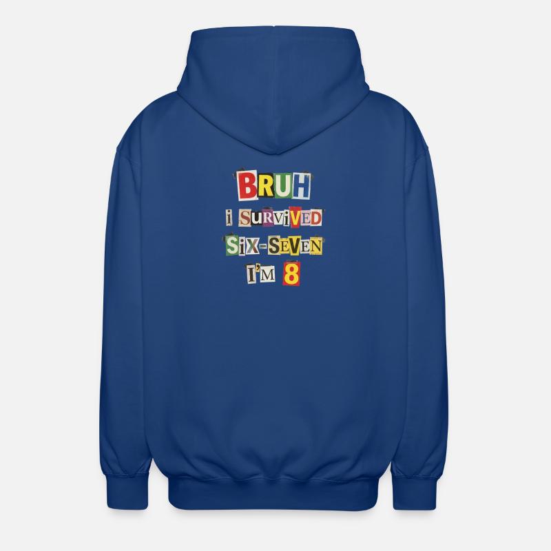 Bruh sopravvive a 8 collage di meme - Felpa unisex con cappuccio - blu royal