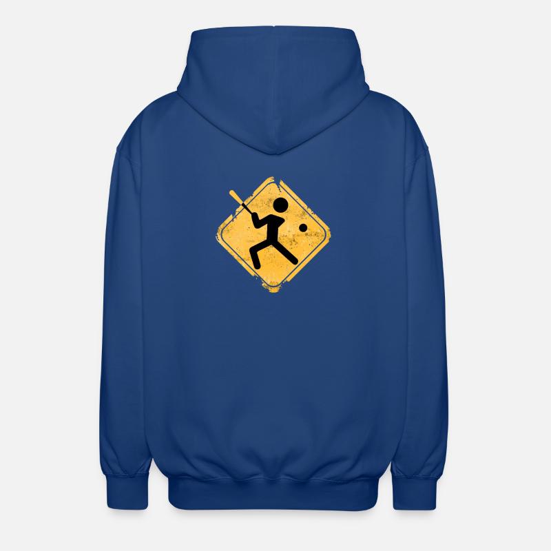 Silhouette de baseball avec batte - Veste à capuche unisexe - bleu royal
