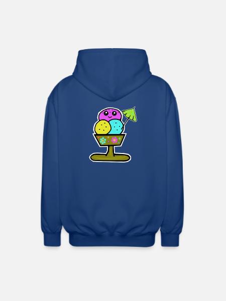 Bunter Eisbecher Eiscreme Eiskreme Eis - Unisex Hooded Jacket - royal blue