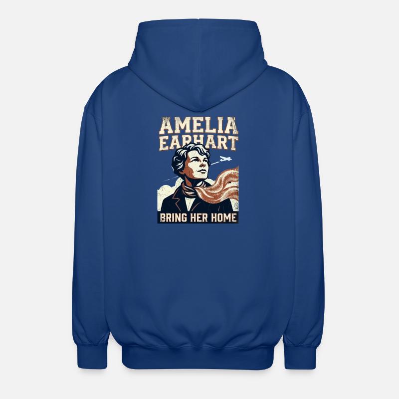 Amelia Earhart – Bring sie nach Hause - Unisex Kapuzenjacke - Royalblau