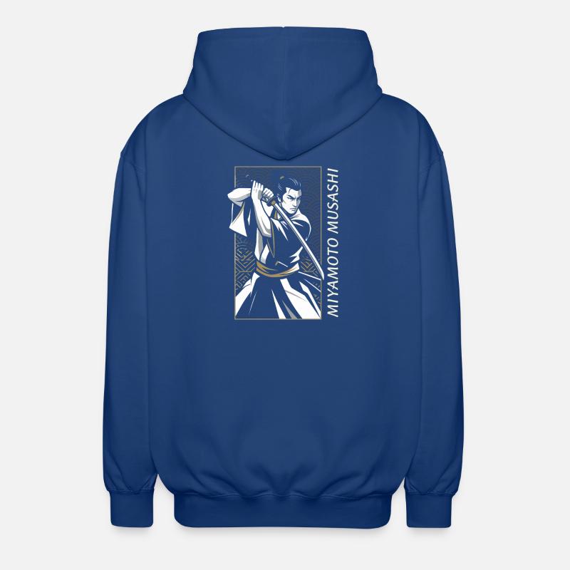 Miyamoto Musashi Samurai - Unisex Hooded Jacket - royal blue
