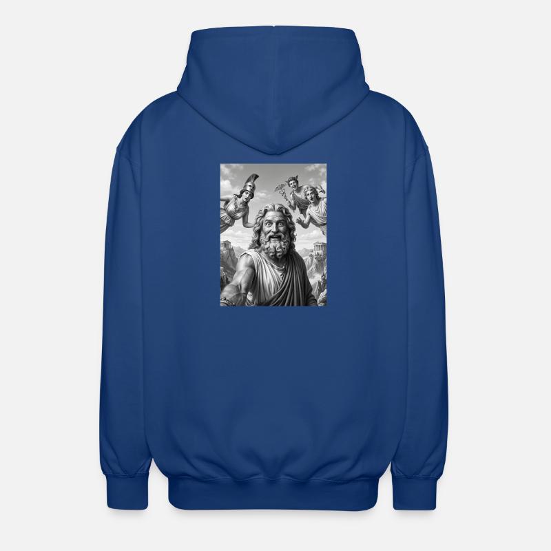 Zeus Selfie mit den Göttern - Unisex Kapuzenjacke - Royalblau