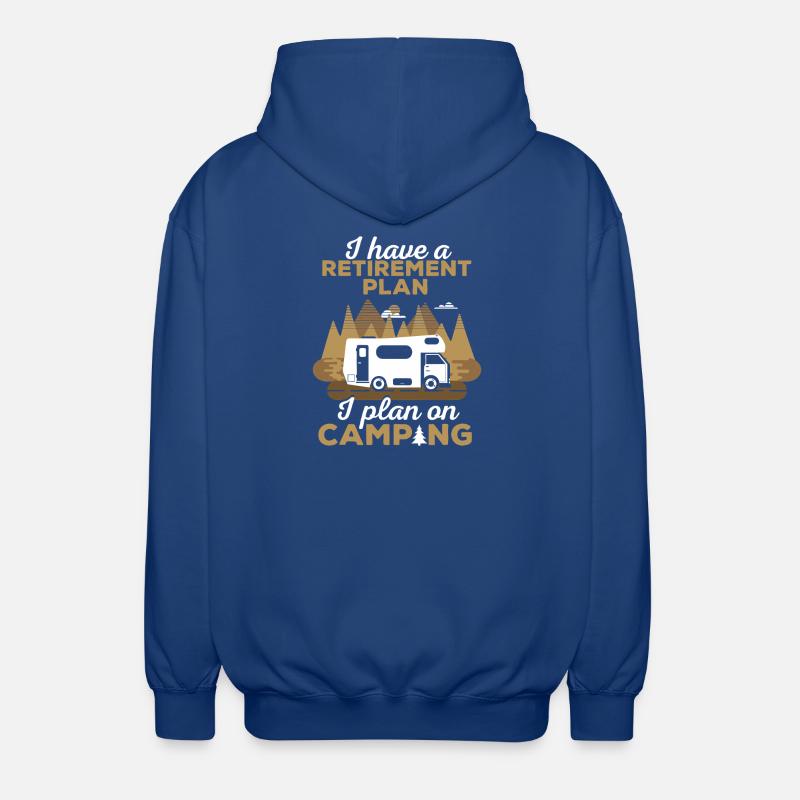 Ruhestands-Campingplan - Unisex Kapuzenjacke - Royalblau