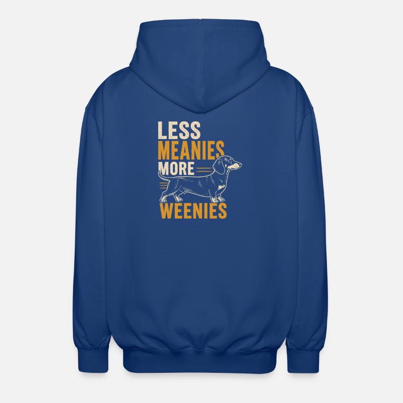 Moins méchant, plus de Weenies - Veste à capuche unisexe - bleu royal
