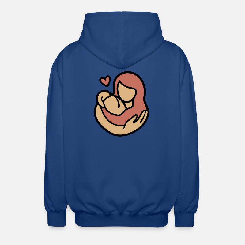 Mutter Kind Umarmung Liebe - Unisex Kapuzenjacke - Royalblau