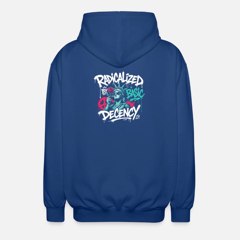 Radikalisierte Basic Decency Graffiti - Unisex Kapuzenjacke - Royalblau