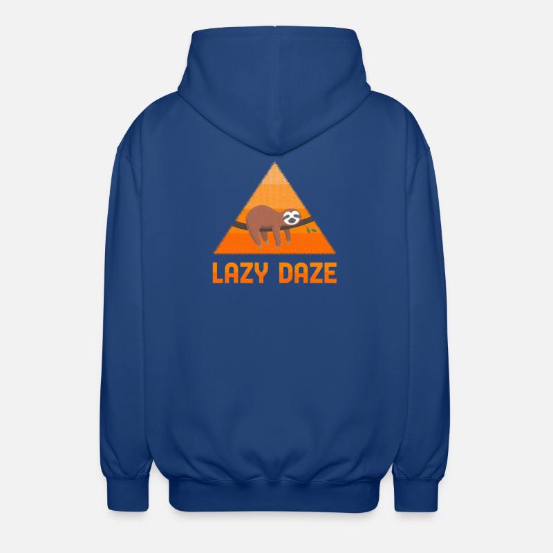Lazy Daze Sloth Rétro Chill Vibes - Veste à capuche unisexe - bleu royal