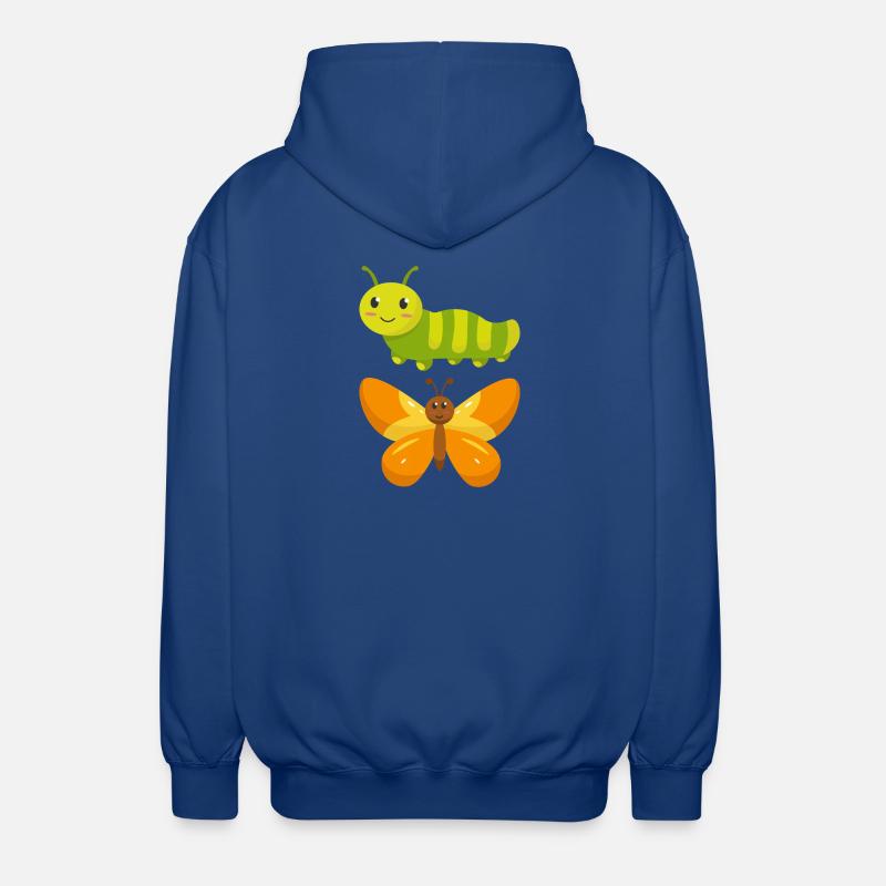 De la chenille au papillon - Veste à capuche unisexe - bleu royal