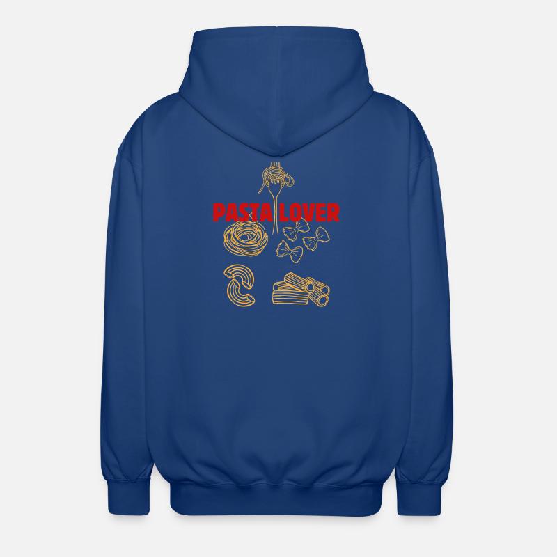Pasta Lover Pattern - Unisex Hooded Jacket - royal blue
