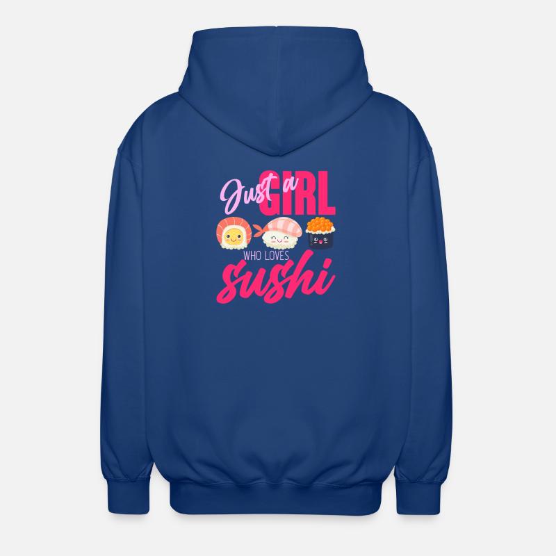 Nur ein Mädchen, das Sushi liebt - Unisex Kapuzenjacke - Royalblau