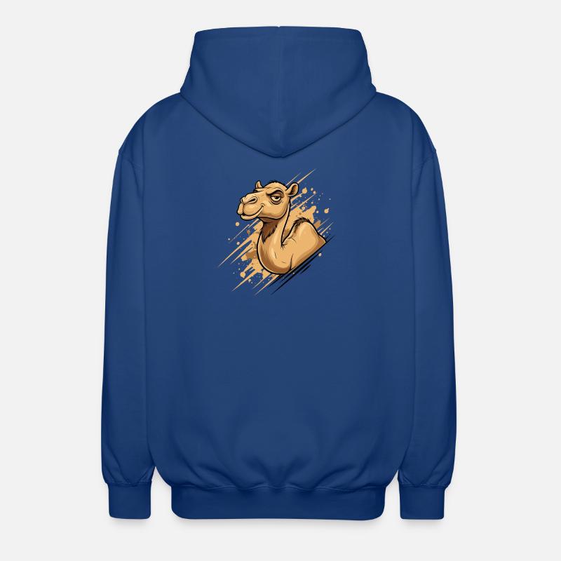 Kamel Karikatur Spritz-Splash - Unisex Kapuzenjacke - Royalblau