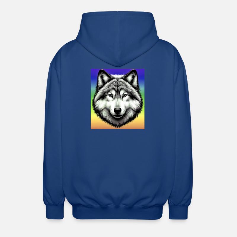 Wolf - Unisex Kapuzenjacke - Royalblau