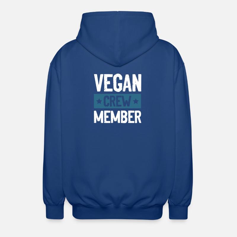 Vegan Crew - Veste à capuche unisexe - bleu royal