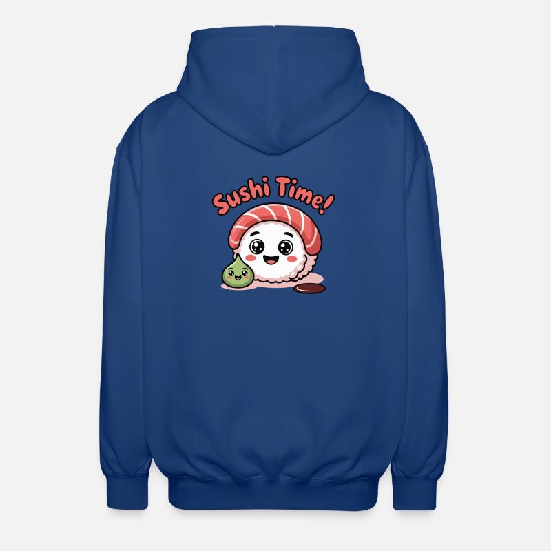 Sushi Time Roll Icon - Unisex Hooded Jacket - royal blue