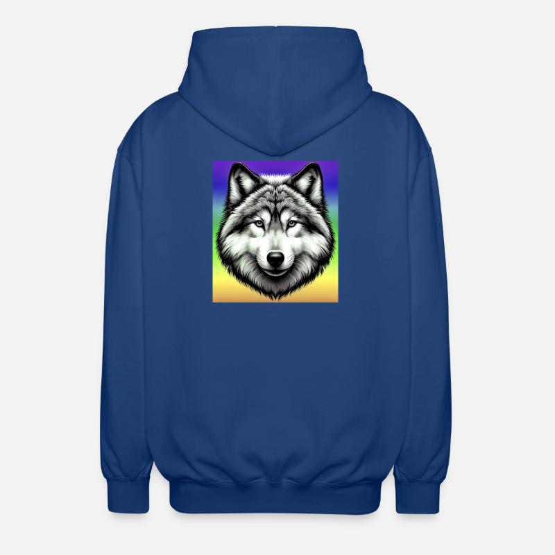 Wolf - Unisex Kapuzenjacke - Royalblau