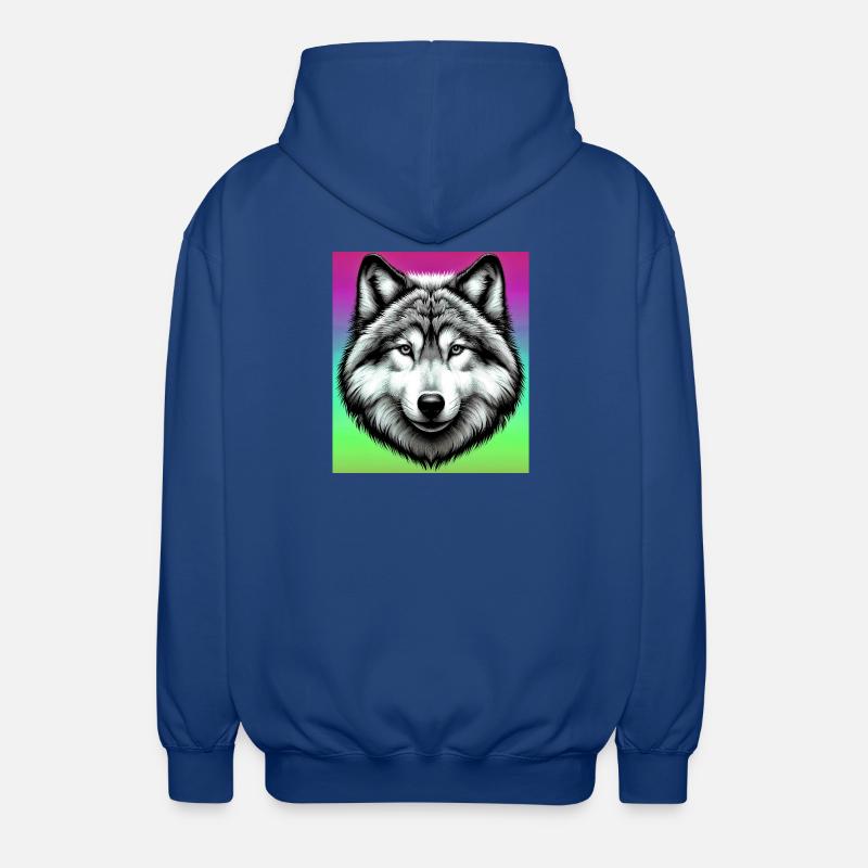 Wolf - Unisex Hooded Jacket - royal blue
