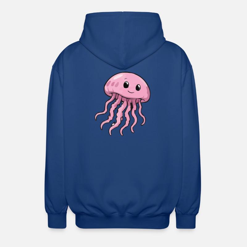 Sourire de méduse rose - Veste à capuche unisexe - bleu royal