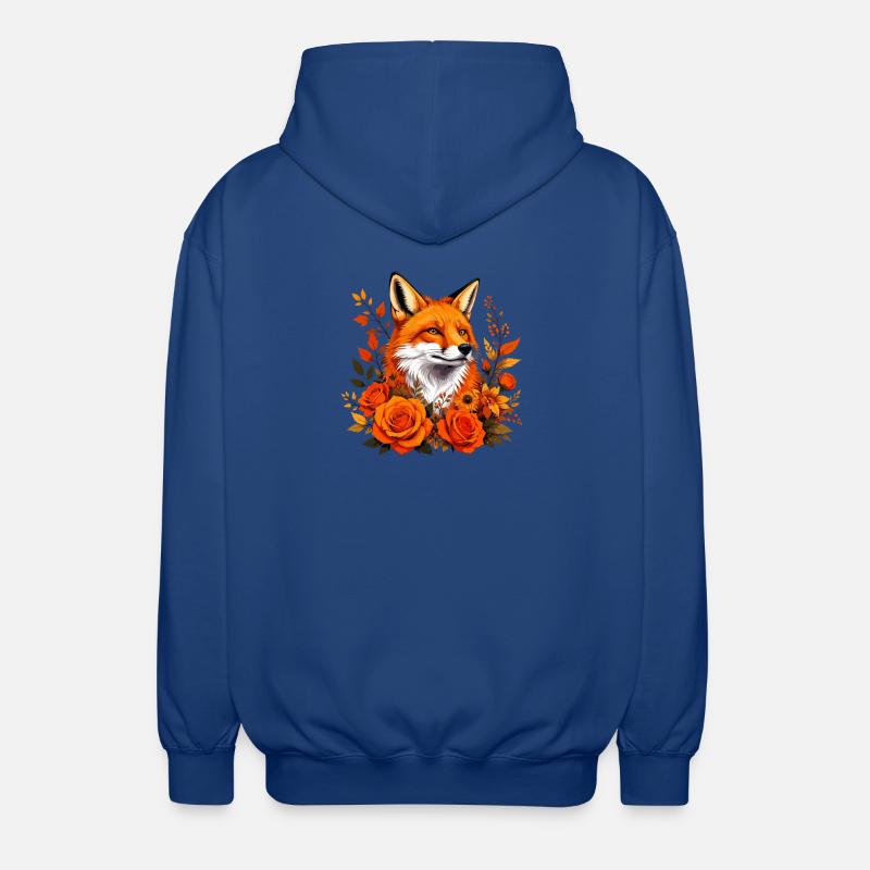 Fuchs im Herbstrausch - Unisex Kapuzenjacke - Royalblau