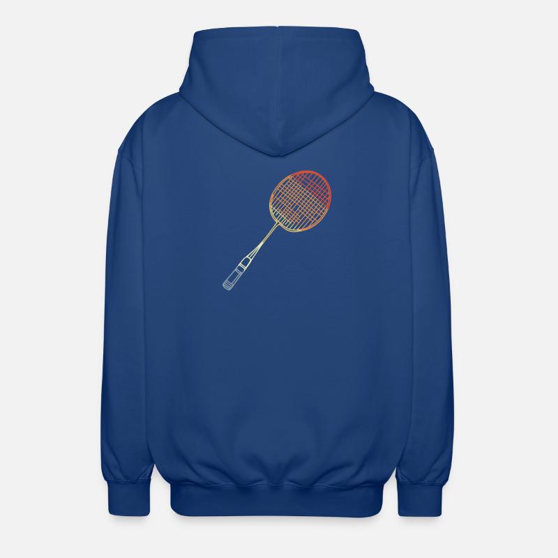 Badmintonschläger Skizze - Unisex Kapuzenjacke - Royalblau