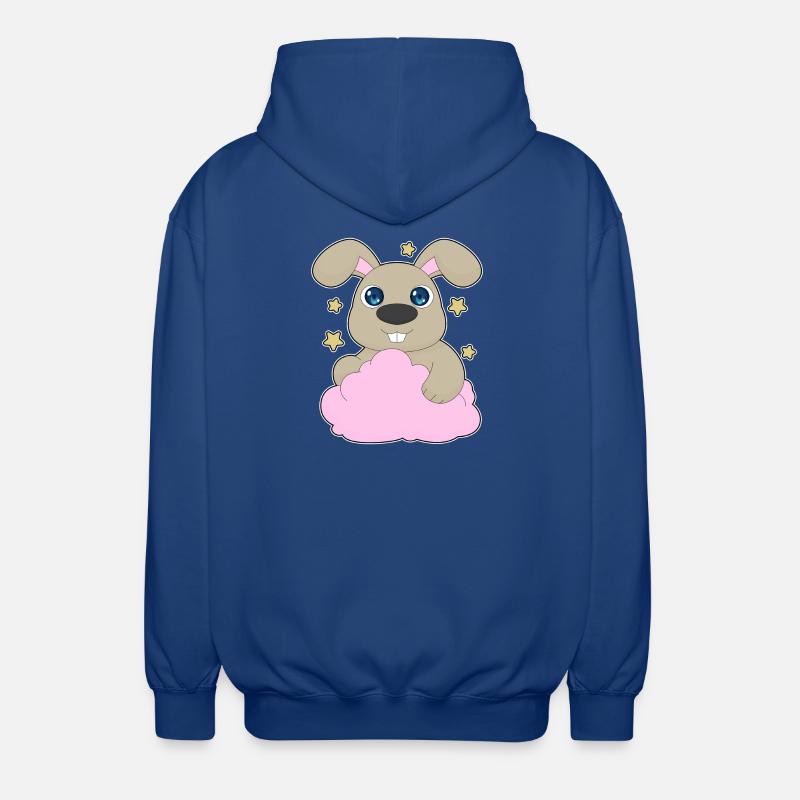 Nuages de lapin - Veste à capuche unisexe - bleu royal