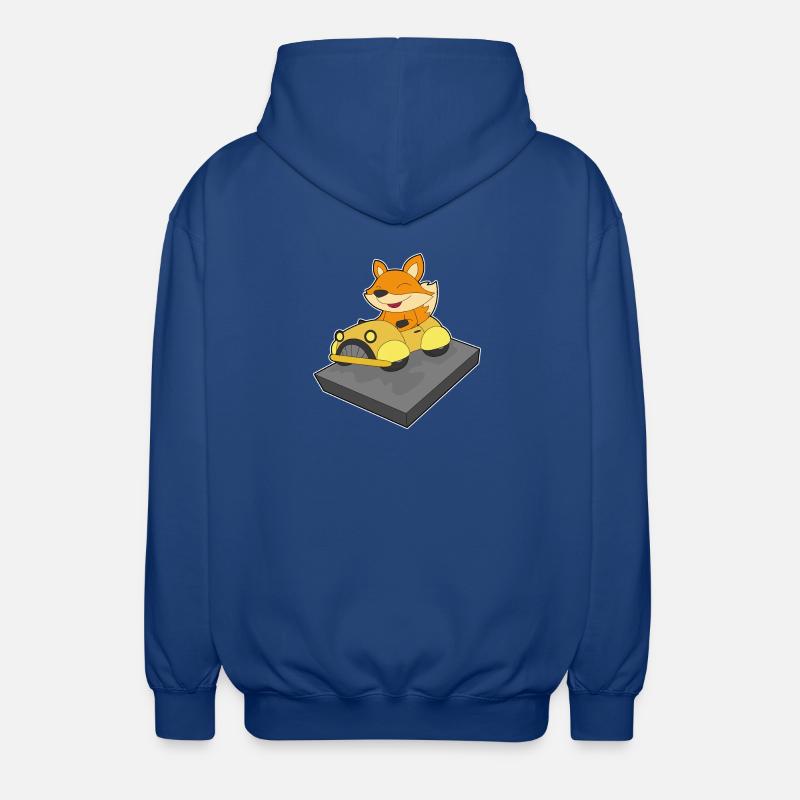 Fuchs Auto - Unisex Kapuzenjacke - Royalblau