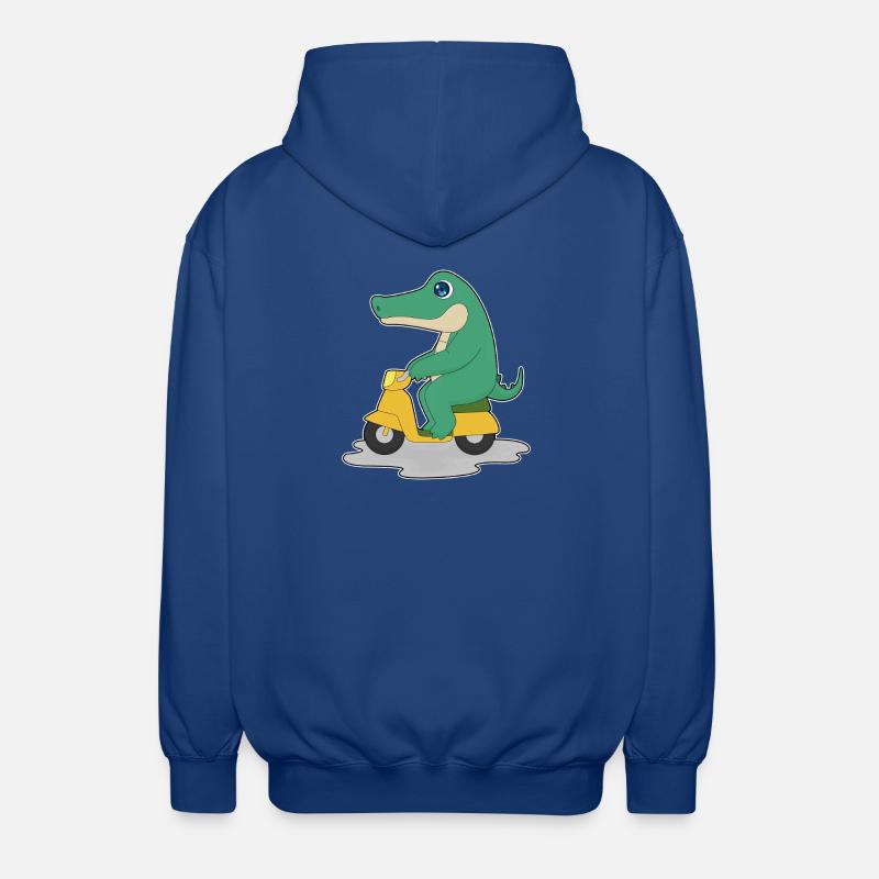 Krokodil Motorroller - Unisex Kapuzenjacke - Royalblau