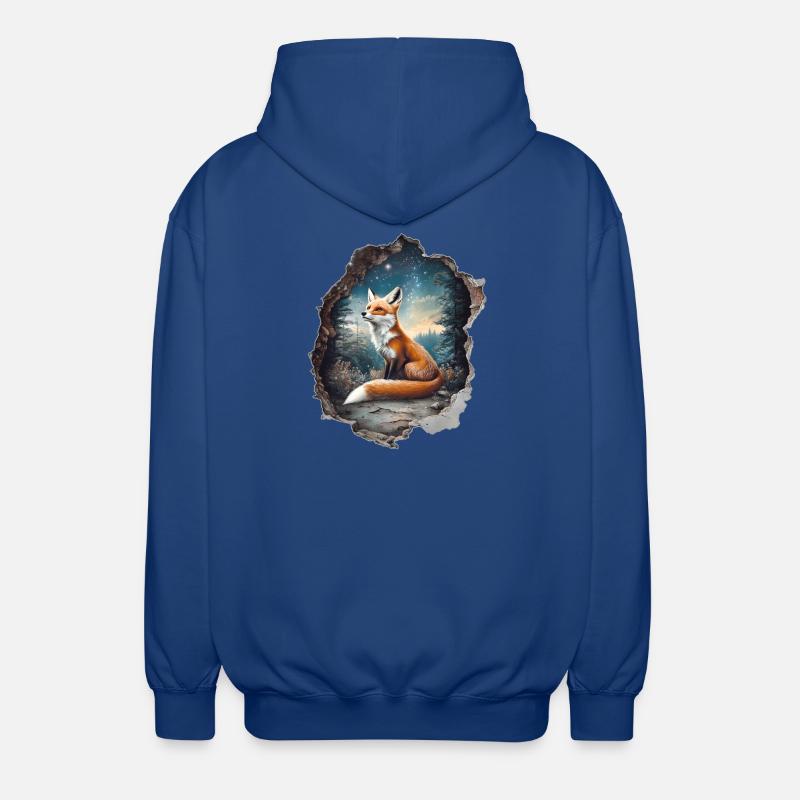 Fox Star Forest - Unisex Hooded Jacket - royal blue