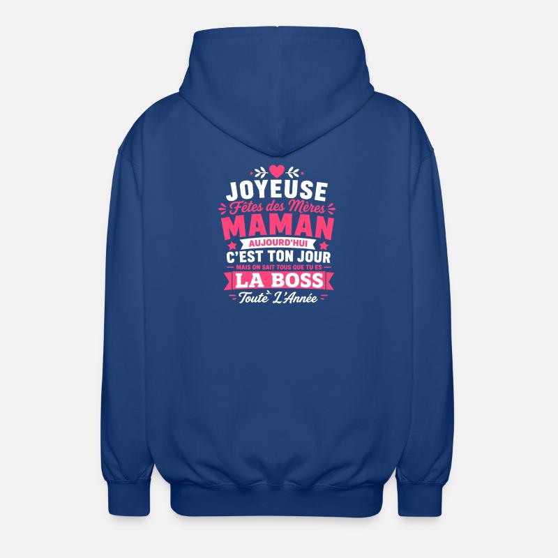 Maman chef - Veste à capuche unisexe - bleu royal