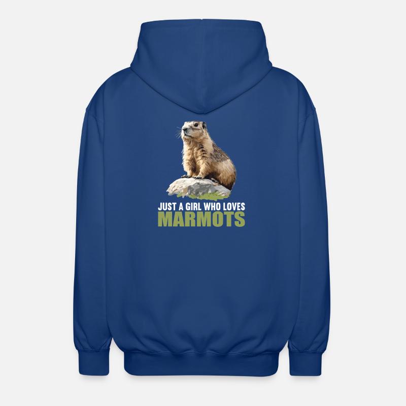 Marmottes Marmotte - Veste à capuche unisexe - bleu royal