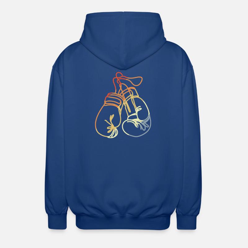 Gants de boxe style rétro - Veste à capuche unisexe - bleu royal