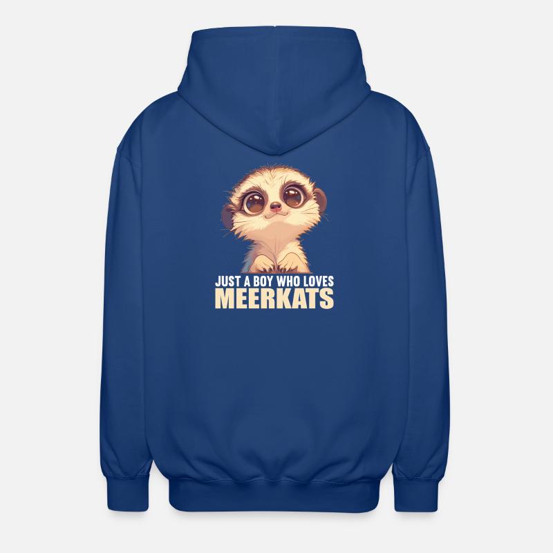 Suricate Erdmännchen - Veste à capuche unisexe - bleu royal
