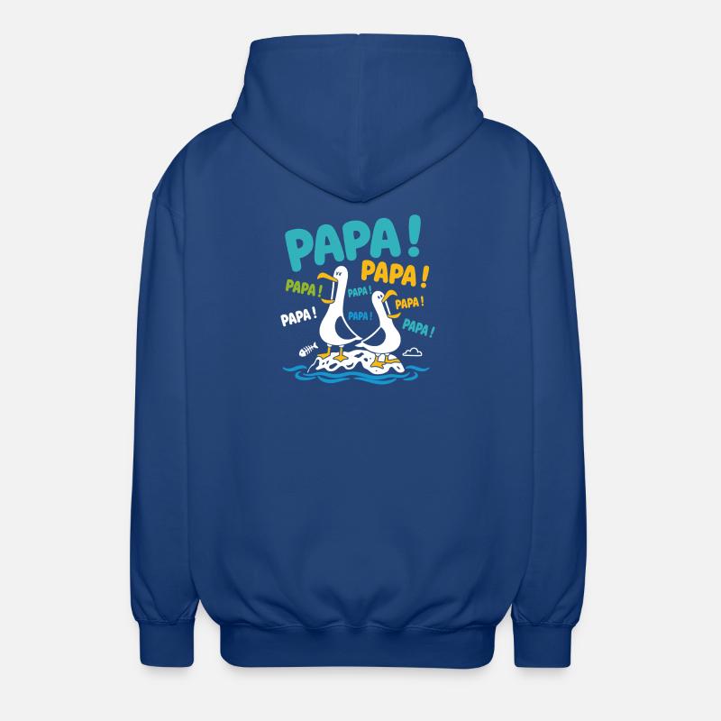 Papas oiseaux  - Veste à capuche unisexe - bleu royal