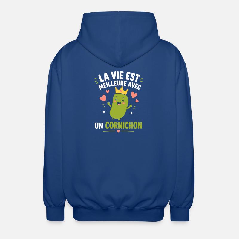 Cornichon - Veste à capuche unisexe - bleu royal