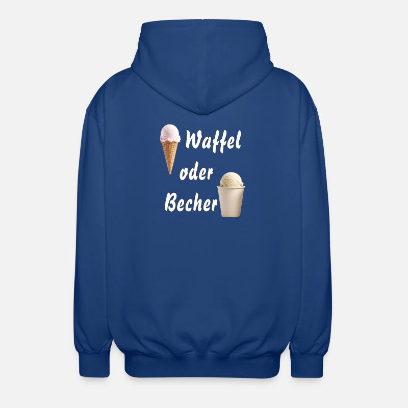 EIS WAFFEL ODER BECHER - Unisex Kapuzenjacke - Royalblau