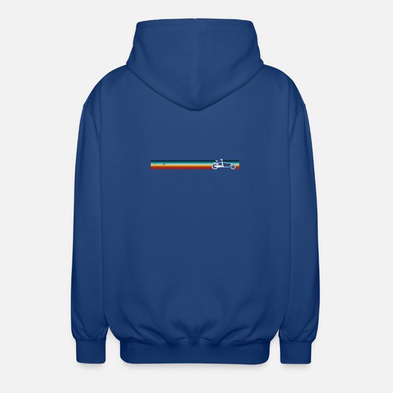 Trottinette rétro à rayures arc-en-ciel - Veste à capuche unisexe - bleu royal