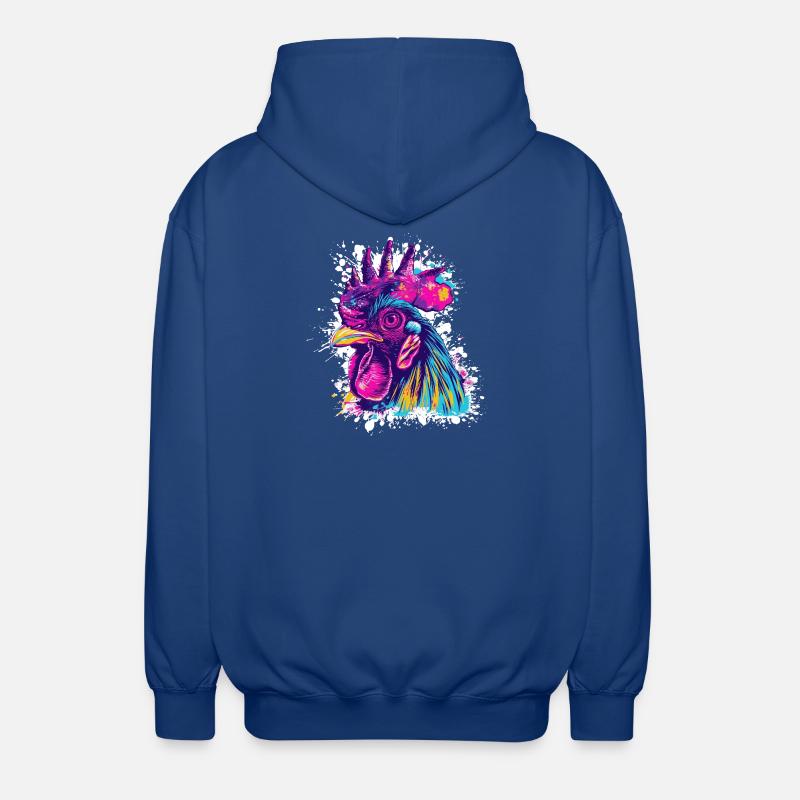 Hahn Kunst Graffiti - Unisex Kapuzenjacke - Royalblau