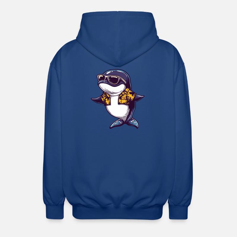 Wal Comic Urlaub - Unisex Kapuzenjacke - Royalblau