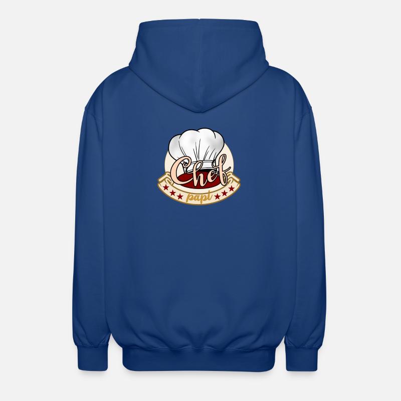 Chef cuisinier papi - Veste à capuche unisexe - bleu royal