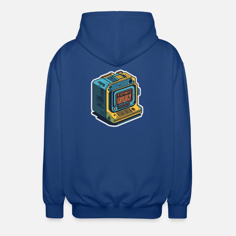 retro computer - Unisex Hooded Jacket - royal blue