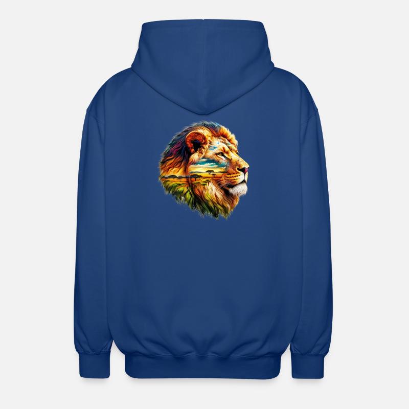 Lion - Veste à capuche unisexe - bleu royal
