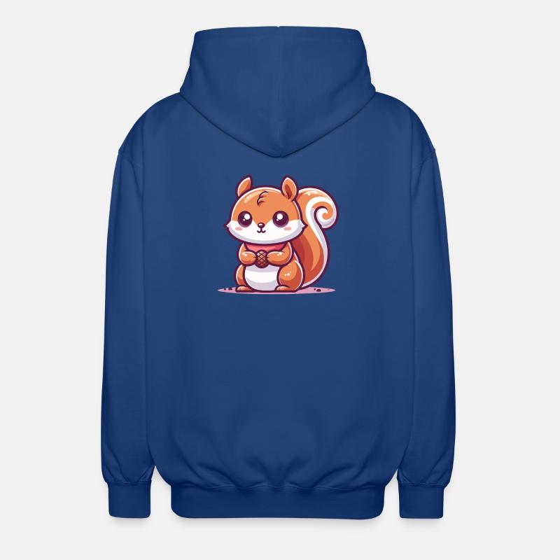Eichhörnchen mit einem Samen - Unisex Kapuzenjacke - Royalblau