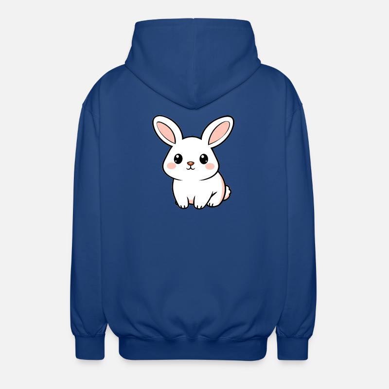 Lapin blanc - Veste à capuche unisexe - bleu royal