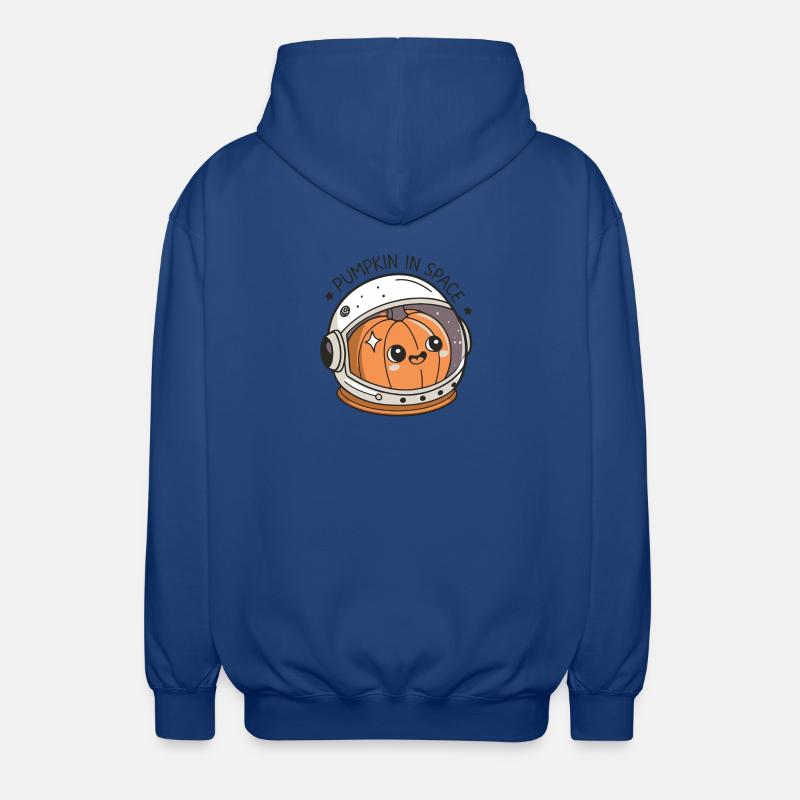 Citrouille Astronaute Dans L'Espace - Veste à capuche unisexe - bleu royal