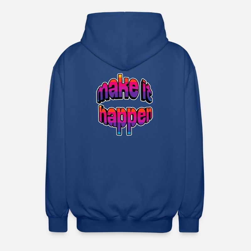 Make It Happen Gradient - Unisex Kapuzenjacke - Royalblau