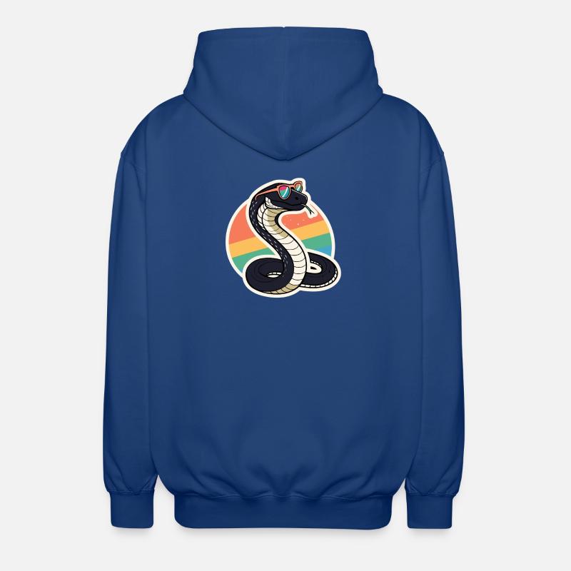 Retro Rainbow Cobra - Unisex Kapuzenjacke - Royalblau