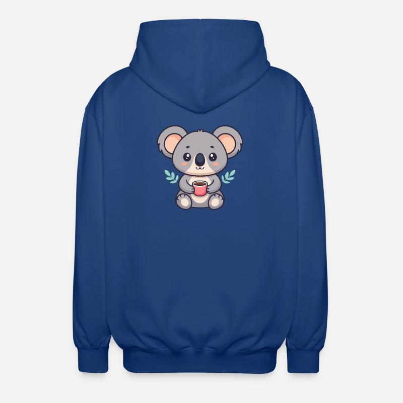 Koala-Süßkaffee - Unisex Kapuzenjacke - Royalblau