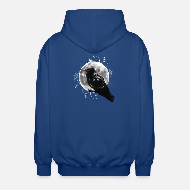 Corbeau lune - Veste à capuche unisexe - bleu royal